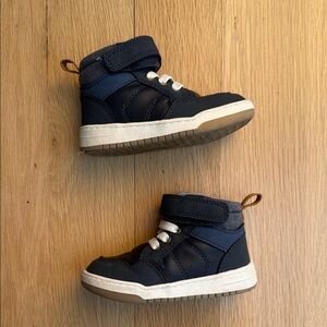 Cat & Jack Navy Blue Kids Boots with White Laces